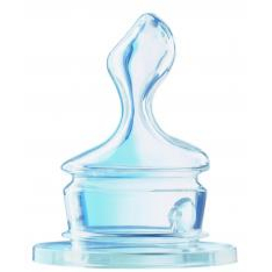 Nuk Silicone Orthodintic Teat 0-6 months size 1 for thin liquids, tea