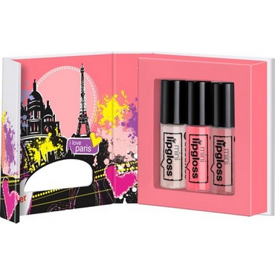 Essence Mini Lipgloss mini lip gloss set 06 Paris, Ma Jolie 3x2 ml, cosmetic set