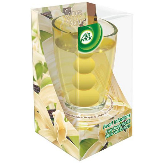 Air Wick Pearl Infusions Vanilla scent Christmas scented gel candle in glass 120 g