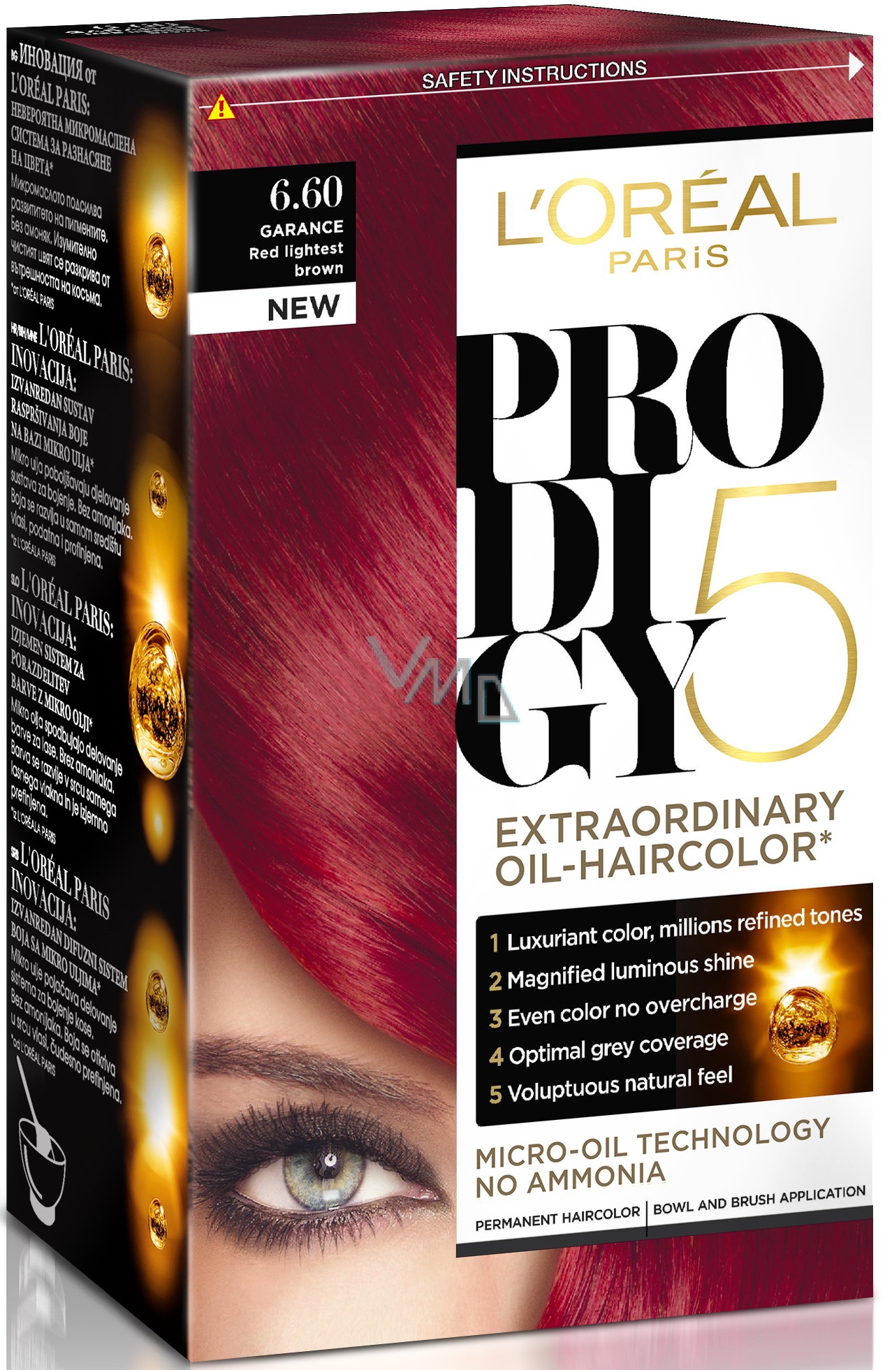 Loreal Paris Prodigy 5 Hair Color 6.60 Very Intense Red VMD