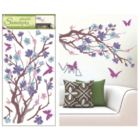 Wall stickers purple-purple twig 69 x 32 cm 1 piece