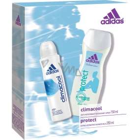 Adidas Climacool deodorant antiperspirant spray 150 ml + Protect shower gel 250 ml, for women cosmetic set
