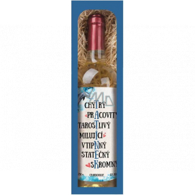 Bohemia Gifts Chardonnay For Dad White Dry Gift Wine 750 ml