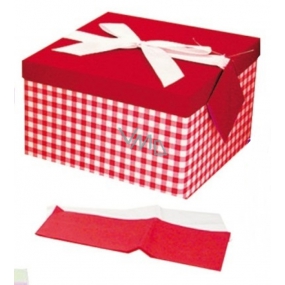 Angel Folding gift box with ribbon year-round red-cube 22 x 22 x 13 cm