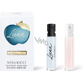Nina Ricci Nina Luna Eau de Toilette 1,5 ml + Nina Ricci Nina Eau de Toilette 1,5 ml with spray, vial