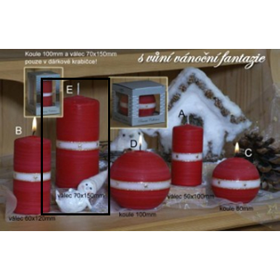 Lima Aura Christmas Fantasy Scented Candle Red Cylinder 70 x 150 mm 1 Piece
