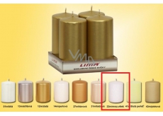 Lima Candle smooth metal frost effect cylinder 50 x 100 mm 4 pieces