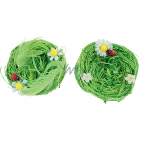 Nests from bast green 7 cm 2 pieces
