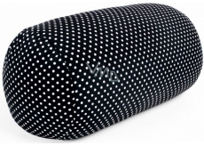 Albi Black relaxation pillow with polka dots 33 x 16 cm