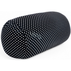 Albi Black relaxation pillow with polka dots 33 x 16 cm