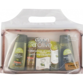 Dalan d Olive Travel set shampoo 50 ml + conditioner 25 ml + shower gel 50 ml + cream 20 ml + soap 20 g, cosmetic set
