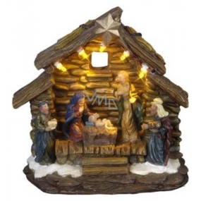 Star Trading Nativity scene small LED warm white 13 x 13 cm