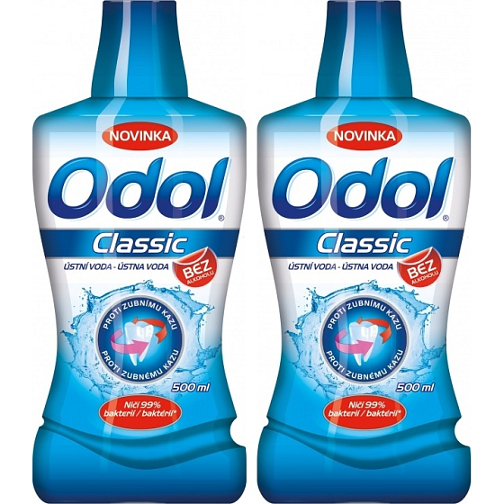 Odol Classic mouthwash against tooth decay 2 x 500 ml, duopack