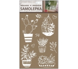 Self-adhesive decoration flowers white 30 x 21 cm