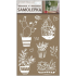 Self-adhesive decoration flowers white 30 x 21 cm