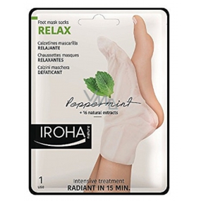 Iroha Relax Relaxing mask for feet and nails with mint and natural extracts 2 x 9 ml