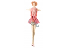 An angel cloth on hanging, in a pink pocket 43 cm 3958 8357