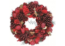 Wreath big red with cinnamon 40 cm