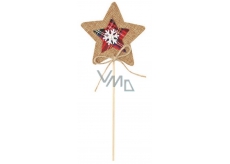 Star jute 9 cm + skewer 3709 5883
