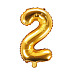 Foil balloon number 2, 35 cm