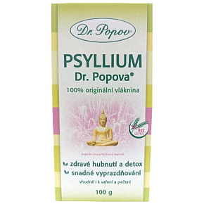 Dr. Popov Psyllium 100% original, soluble fiber supports fat metabolism, induces a feeling of satiety 100 g Dr. Popov Psyllium 100% original, soluble fiber supports fat metabolism, induces a feeling of satiety 100 g