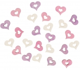 Wooden hearts 2 cm 24 pieces
