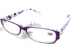 Glasses diop.plast. + 2 purple pages with rectangles MC2084