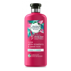 Herbal Essences Clean Strawberry & Sweet Mint Conditioner with strawberries and mint, for shiny and hydrated hair, without parabens 360 ml