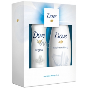 Dove Nourishing Deeply shower gel 250 ml + Original antiperspirant spray for women 150 ml, cosmetic set