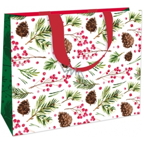 Nekupto Gift paper bag with embossing 30 x 23 x 12 cm Christmas 1782 WLFL