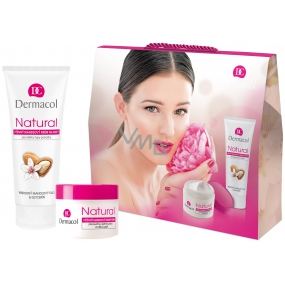 Dermacol Natural nourishing almond day cream 50 ml + nourishing almond cream for hands and nails 100 ml, cosmetic set