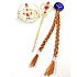 Rappa Hairstyle with accessories for Princess Anička, gold set, dark hairstyle with crown and wand