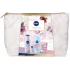 Nivea Pink Power body lotion 200 ml + shower gel 250 ml + antiperspirant deodorant roll-on 50 ml + Labello lip balm 4.8 g + case, cosmetic set for women