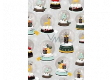 Ditipo Gift wrapping paper 70 x 200 cm Christmas silver paperweights