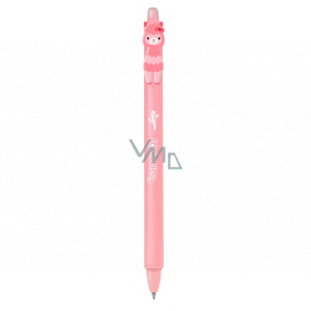 Colorino Rubber pen Lama pink, blue refill 0.5 mm