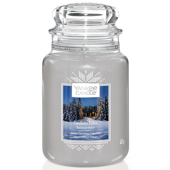 Yankee Candle Candlelit Cabin - Candlelit Cabin Scented Candle Classic Large Glass 625 g Christmas 2020