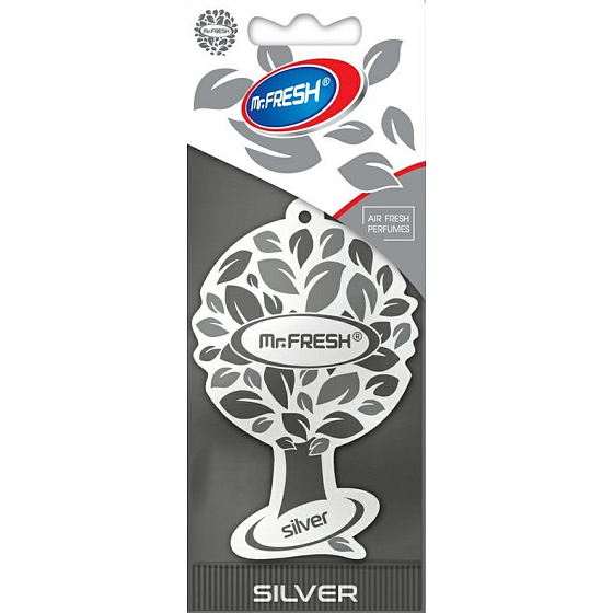 Mister Fresh Car Parfume Silver hanging air freshener 1 piece