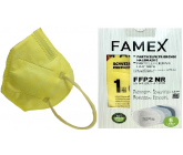 Famex Respirator oral protective 5-layer FFP2 face mask yellow 10 pieces