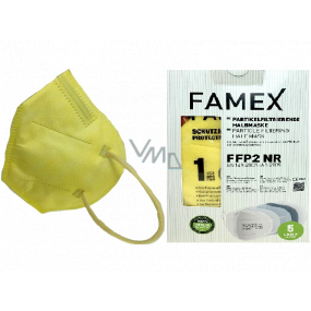 Famex Respirator oral protective 5-layer FFP2 face mask yellow 10 pieces