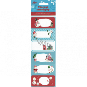 Nekupto Christmas self-adhesive gift tags Snowman 6 pieces