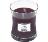 WoodWick Velvet Tobacco - Sametový tabák vonná svíčka s dřevěným knotem a víčkem sklo malá 85 g
