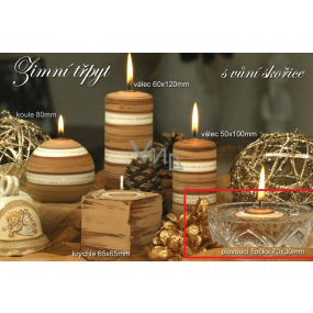 Lima Winter Glitter Cinnamon scented candle floating lens 70 x 30 mm 1 piece