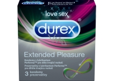 Durex Extended Pleasure kondom pro déle trvající rozkoš Nominální šířka: 56 mm 3 kusy