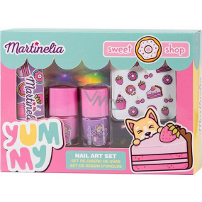 Martinelia Yummy nail polish 2 pieces + nail file + nail stickers, cosmetic set for children