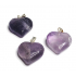Amethyst Heart Pendant natural stone 2,2 cm 1 piece, stone of kings and bishops