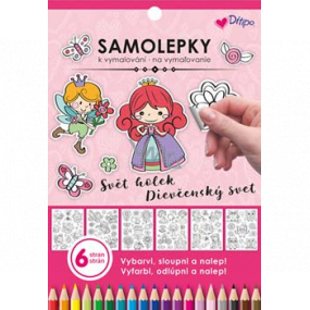 Ditipo Coloring page 6 pages stickers to color World of girls 230 x 160 mm