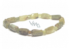 Garnet Tsavorite bracelet elastic natural stone, ball 6 - 10 mm / 16 - 17 cm, gardener mascot