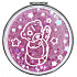 Me To You Cosmetic mirror with glitter Stars 8 cm