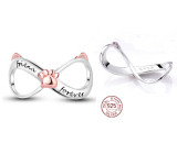 Sterling silver 925 Infinity with paw forever, pet bracelet pendant