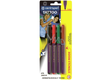 Centropen Tattoo leather marker 4 pieces + stencils